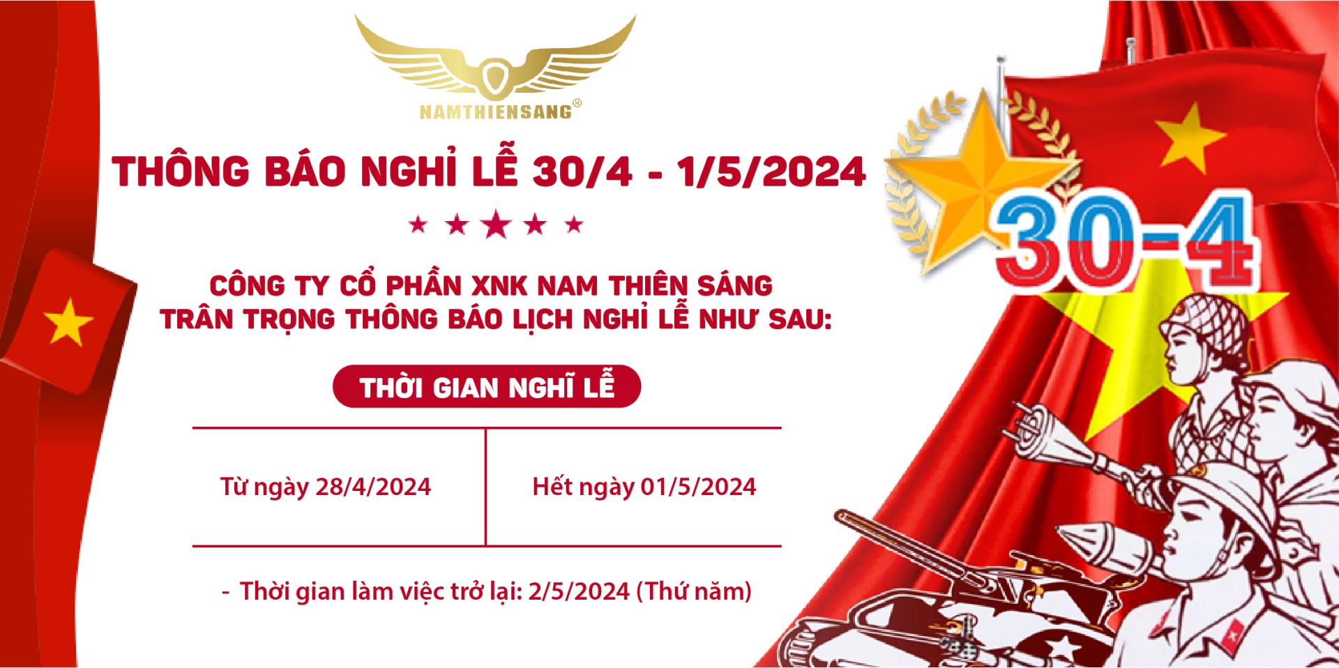 Nam Thiên Sáng thông báo nghỉ lễ