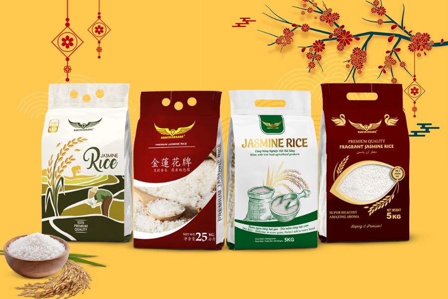 Thiết Kế Bao Bì Gạo Đẹp Mắt Ấn Tượng, Mẫu Bao Bì Cao Cấp