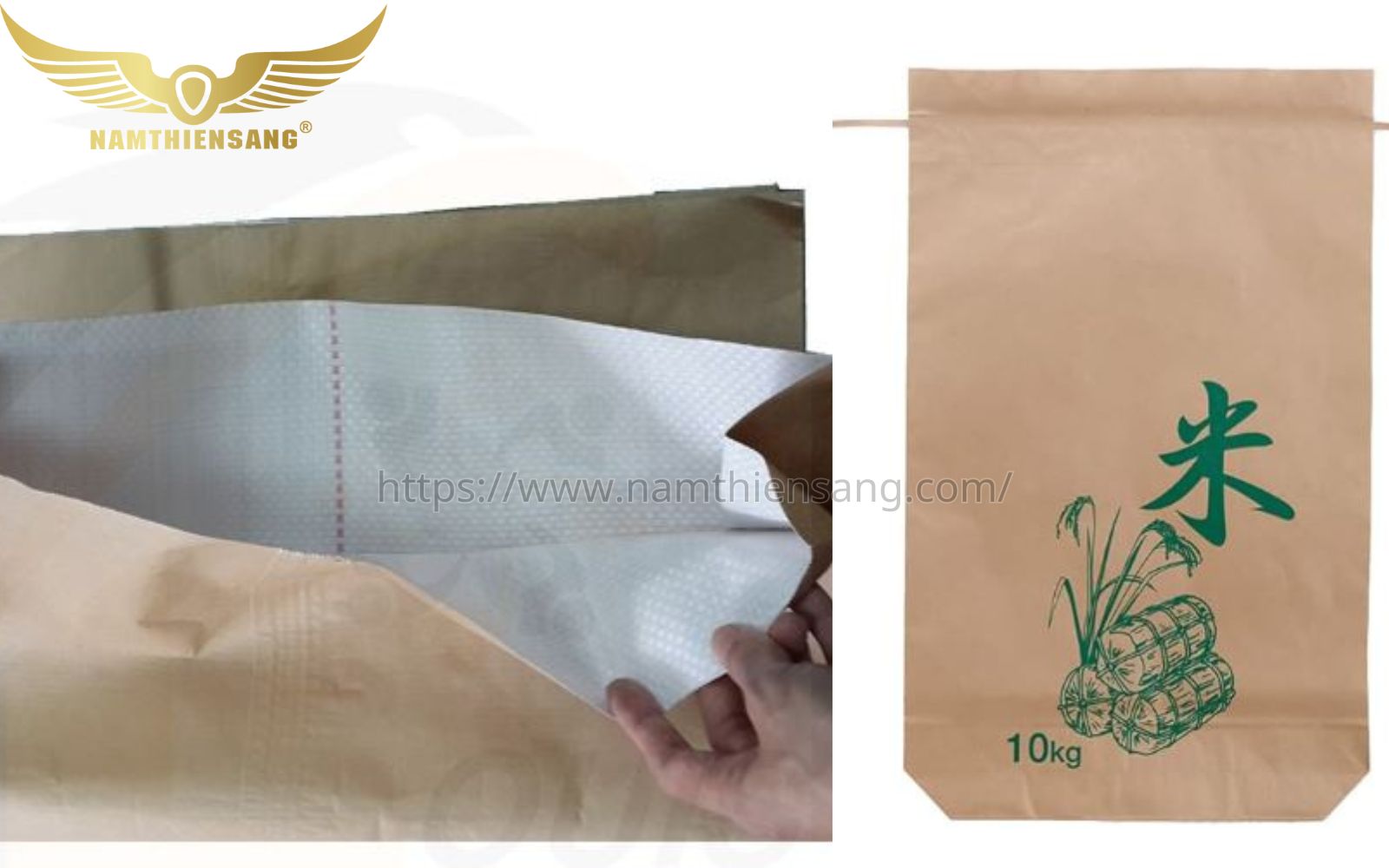 Bao bì giấy Kraft lồng PE 