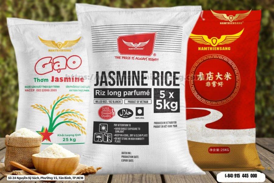 Bao Đựng Gạo 25kg - In Ấn Thiết Kế Giá Rẻ - Nam Thiên Sáng