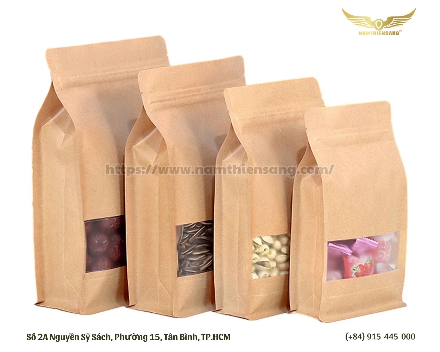 Bao Bì Giấy Kraft Zip