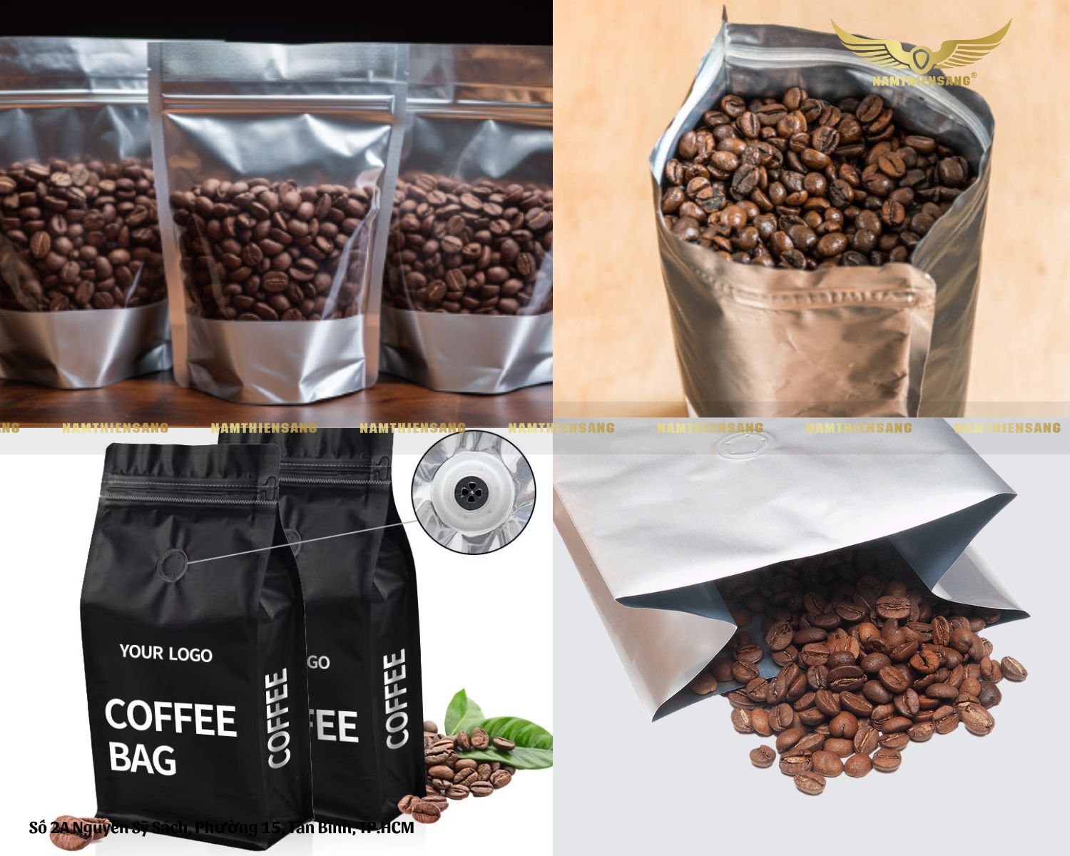 Túi Nhôm Bạc Đựng Cà Phê - Sản Xuất Giá Tốt, Chất Lương Cao