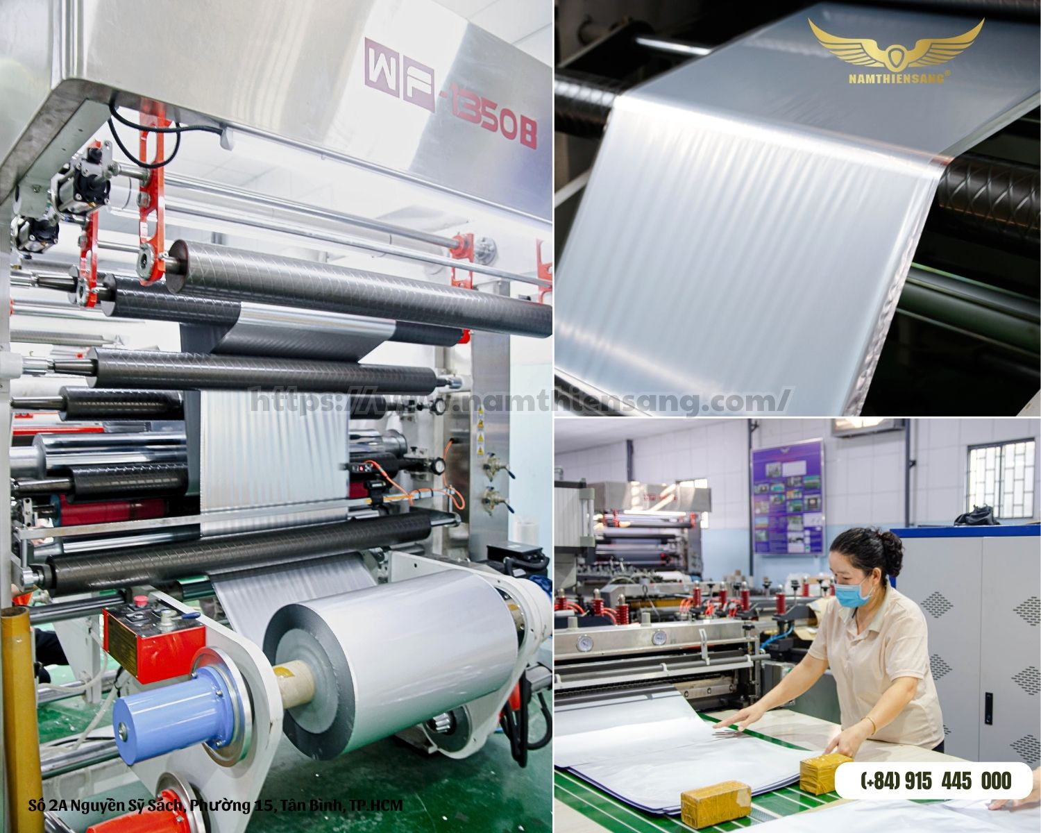 Cấu trúc chất liệu túi nhôm 3 biên được Nam Thiên Sáng sản xuất