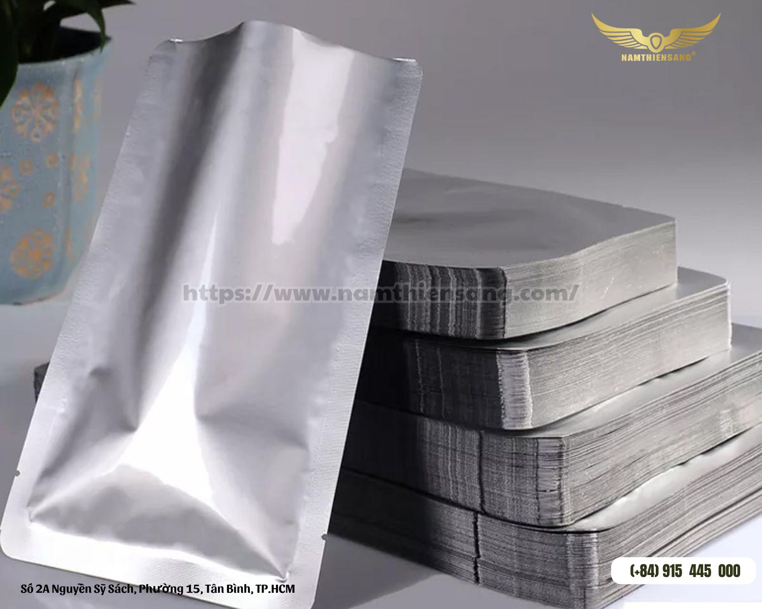 Mẫu túi nhôm 3 biên