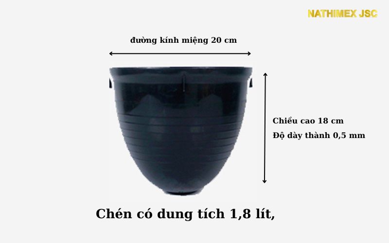Chén nhựa hứng mủ có dung tích 1.8Lits