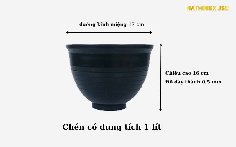 Chén nhựa hứng mủ có dung tích 1 lít