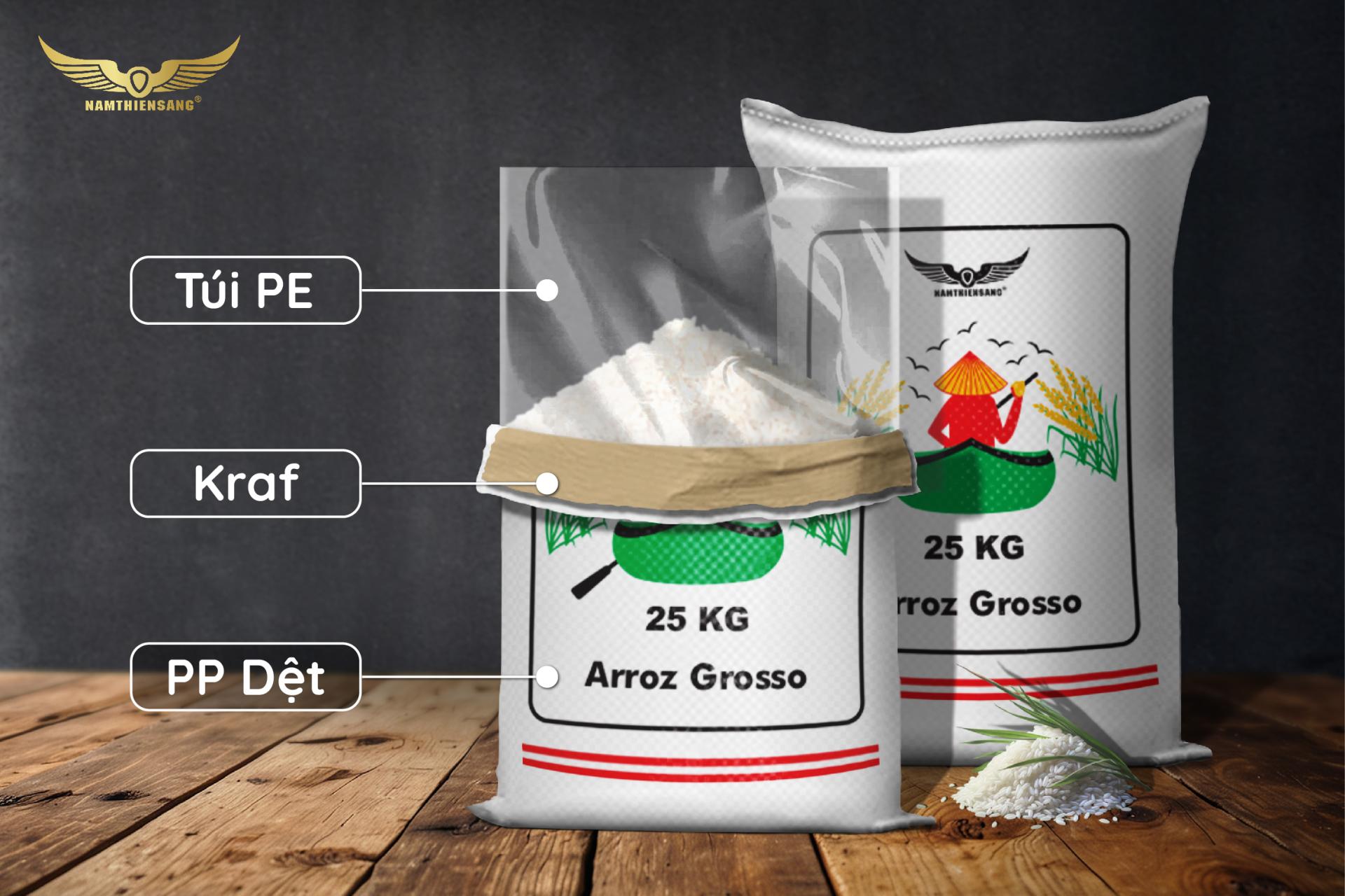 Bao PP ghép Giấy Kraft