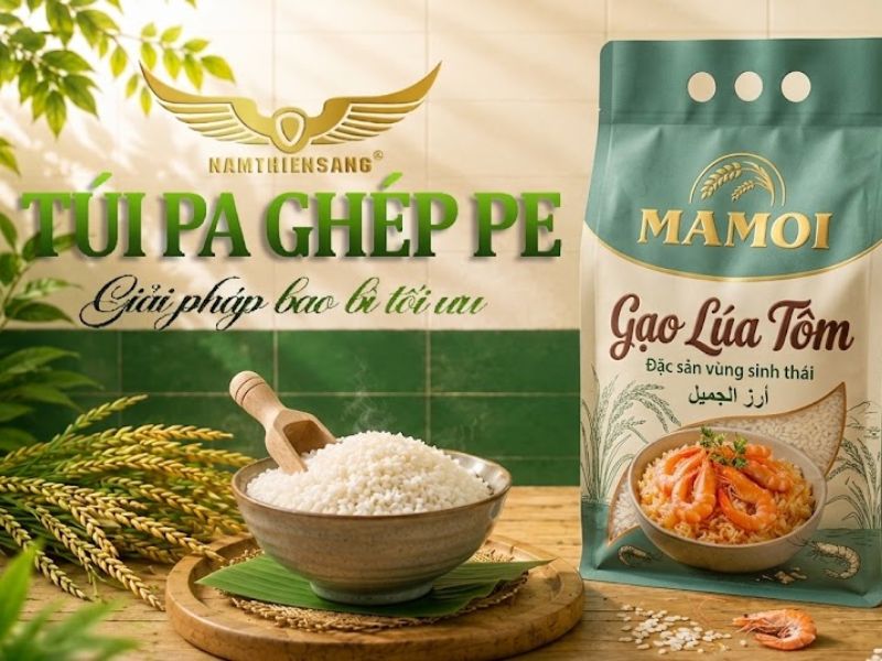 Bao Bì Gạo Lúa Tôm Cao Cấp | Thiết Kế & In Theo Yêu Cầu